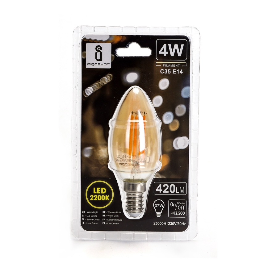 LED Pirn C35 E14/4W/230V 2200K - Aigostar