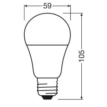 LED-pirn CLASSIC A60 E27/8W/230V 4000K - Ledvance