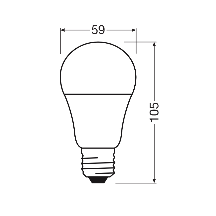 LED-pirn CLASSIC A60 E27/8W/230V 4000K - Ledvance
