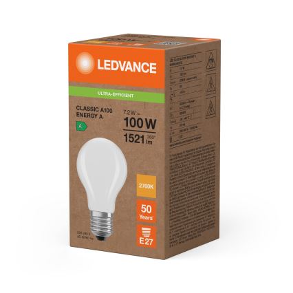 LED-pirn CLASSIC FILAMENT A60 E27/7,2W/230V 2700K - Ledvance