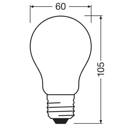 LED-pirn CLASSIC FILAMENT A60 E27/7,2W/230V 2700K - Ledvance