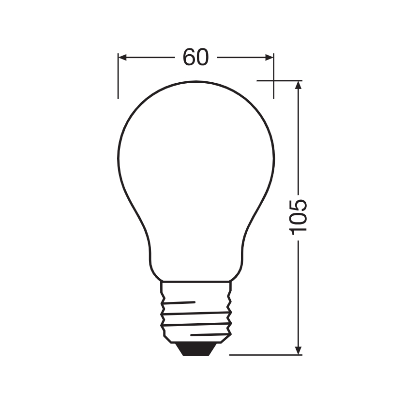LED-pirn CLASSIC FILAMENT A60 E27/7,2W/230V 2700K - Ledvance