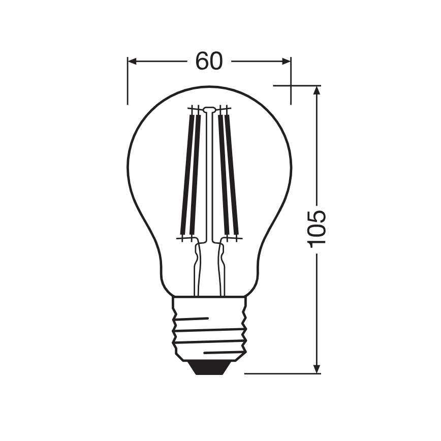 LED-pirn CLASSIC FILAMENT A60 E27/7W/230V 2700K - Ledvance