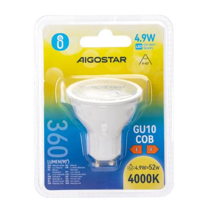 LED-pirn COB GU10/4,9W/230V 4000K - Aigostar