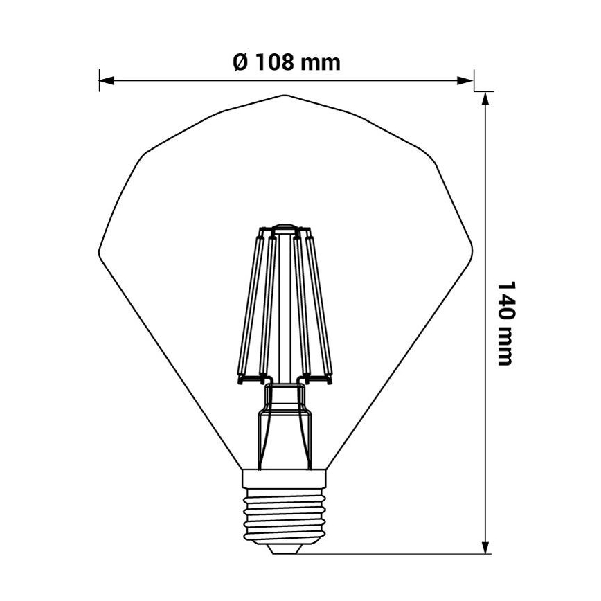 LED Pirn CRYSTAL E27/4W/230V 2200K