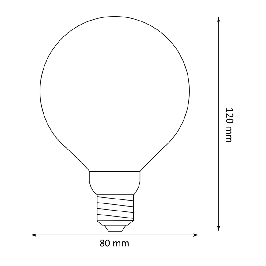 LED Pirn DECO VINTAGE G80 E27/4W/230V 1800K