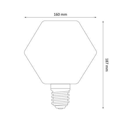 LED Pirn DECO VINTAGE LB160 E27/4W/230V 1800K