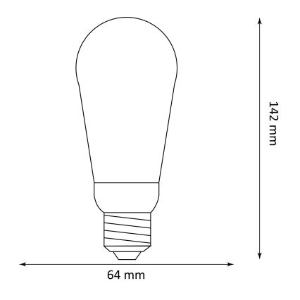 LED Pirn DECO VINTAGE ST64 E27/3,5W/230V 1800K