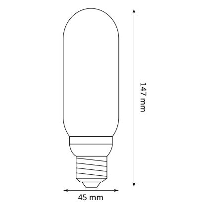 LED Pirn DECO VINTAGE T45 E27/4W/230V 1800K