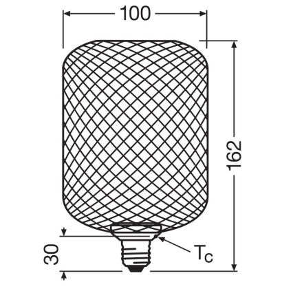 LED Pirn DECOR FLAT E27/3,5W/230V 2700K kuldne - Osram