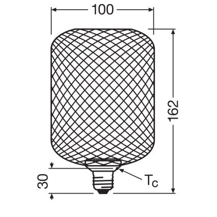 LED Pirn DECOR FLAT E27/3,5W/230V 2700K must - Osram
