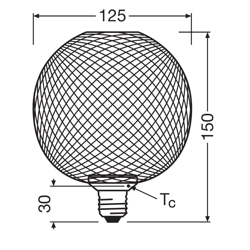 LED Pirn DECOR FLAT G125 E27/3,5W/230V 2700K kuldne - Osram