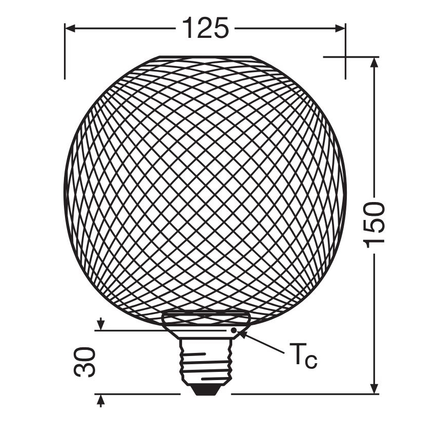 LED Pirn DECOR FLAT G125 E27/3,5W/230V 2700K must - Osram