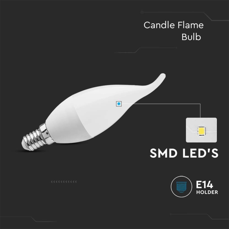 LED Pirn E14/3,7W/230V 3000K