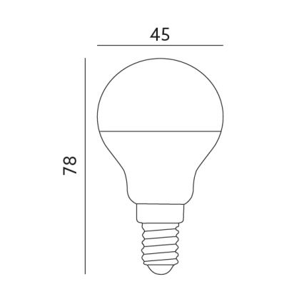 LED Pirn E14/7W/230V 3000K 525lm