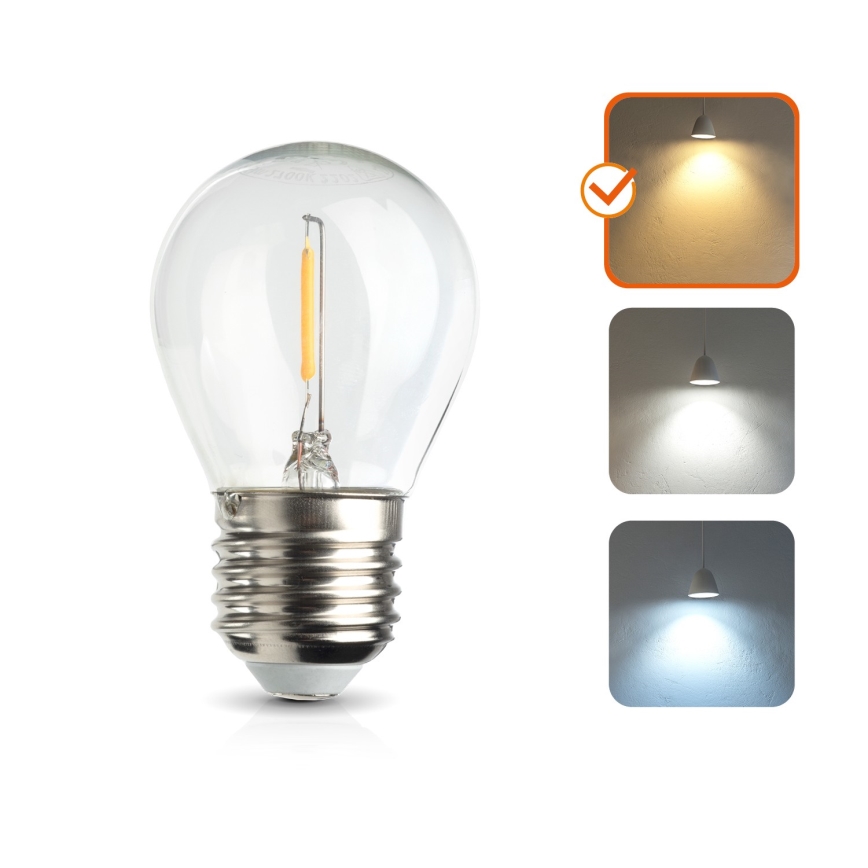LED-pirn E27/1,3W/230V 2700K