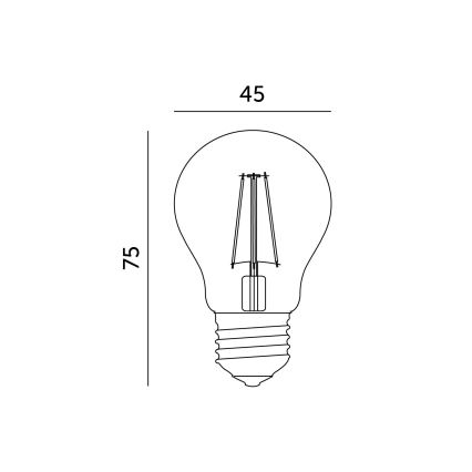 LED-pirn E27/1,3W/230V 2700K