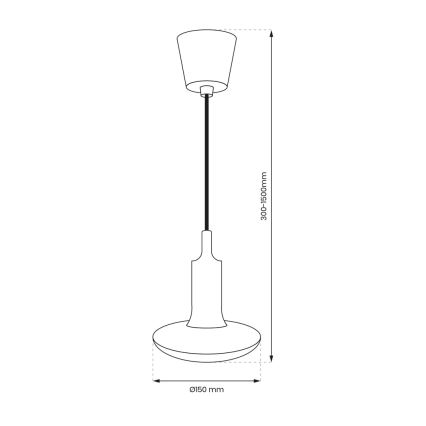 LED Pirn E27/15W/230V 6000K + toitekaabel