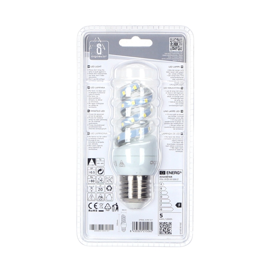 LED Pirn E27/4,9W/230V 6500K - Aigostar