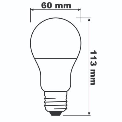 LED Pirn ECO E27/8,5W/230V 2700K 806lm