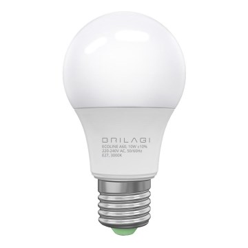 LED-pirn ECOLINE A60 E27/10W/230V 3000K CRI 92 - Brilagi