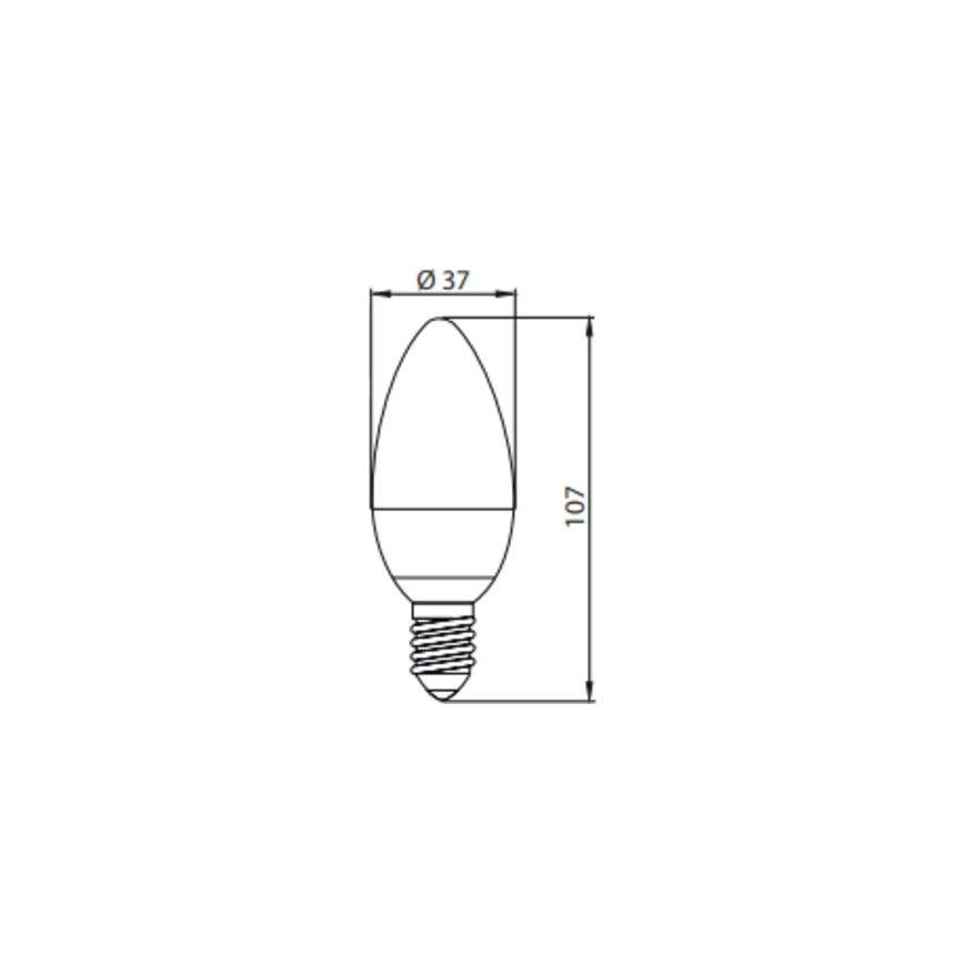 LED Pirn ECOLINE C37 E14/7W/230V 4000K -  Brilagi