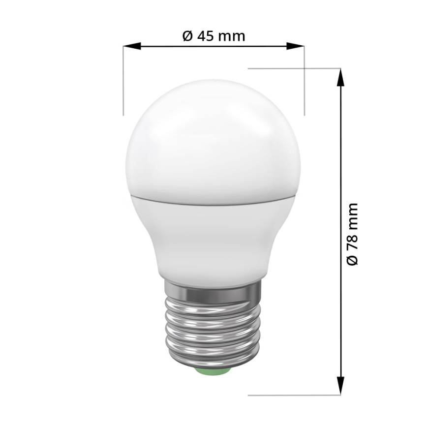 LED Pirn ECOLINE G45 E27/7W/230V 4,000K - Brilagi