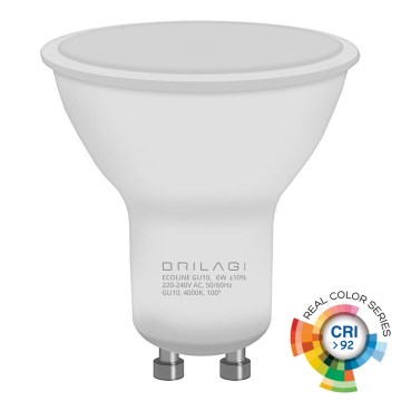 LED-pirn ECOLINE GU10/6W/230V 4000K CRI 92 - Brilagi
