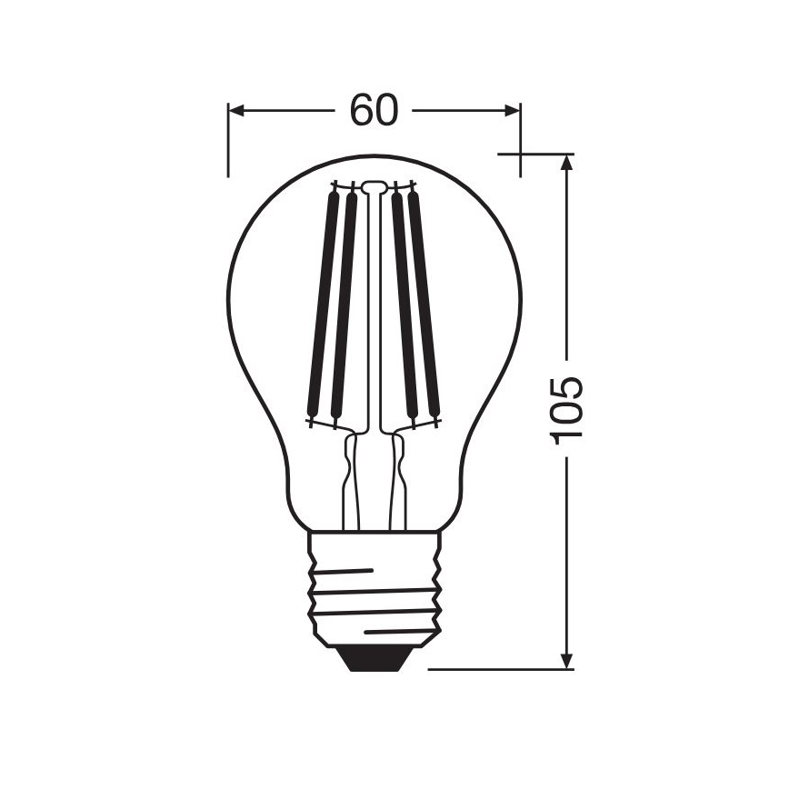 LED Pirn FILAMENT A100 E27/11W/230V 2700K - Osram