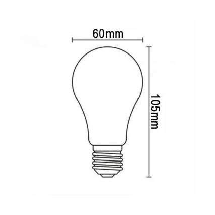 LED Pirn FILAMENT A60 E27/12W/230V 330° 3000K