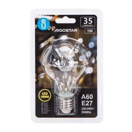 LED Pirn FILAMENT A60 E27/1W/230V 1800K - Aigostar