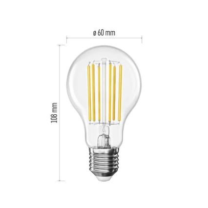 LED Pirn FILAMENT A60 E27/7,2W/230V 2700K