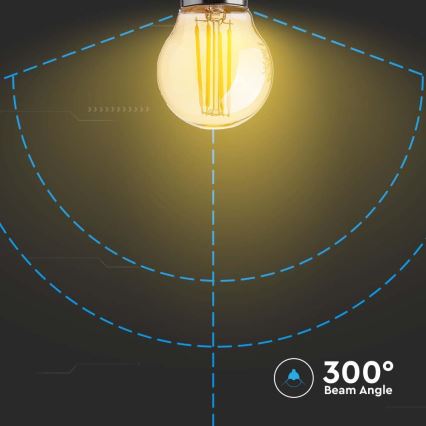 LED Pirn FILAMENT AMBER G45 E27/4W/230V 2200K