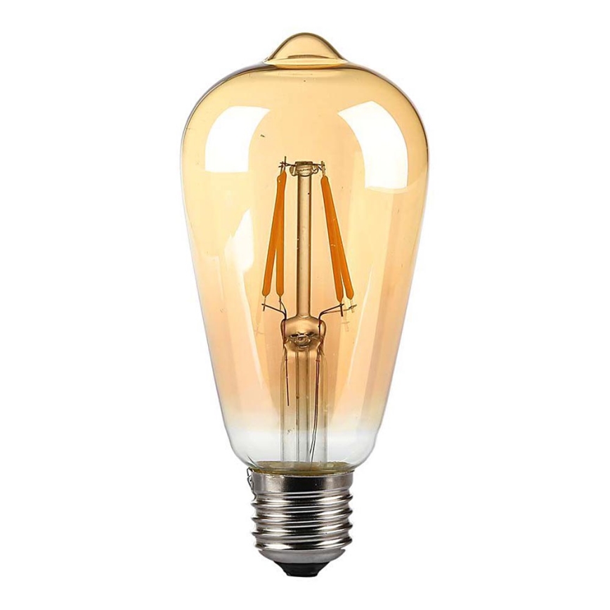 LED Pirn FILAMENT AMBER ST64 E27/8W/230V 2200K