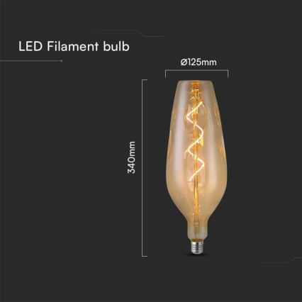 LED Pirn FILAMENT B125 E27/4W/230V 2700K