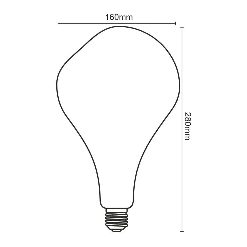 LED Pirn FILAMENT BUMPED SMOKE ET160 E27/4W/230V 2000K