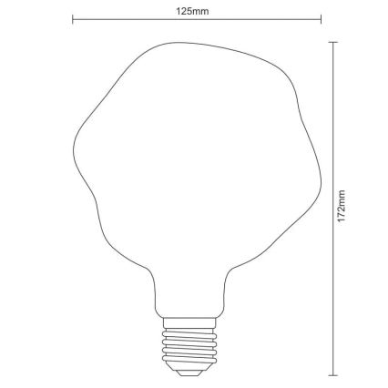 LED Pirn FILAMENT BUMPED SMOKE G125 E27/4W/230V 2000K suitsune