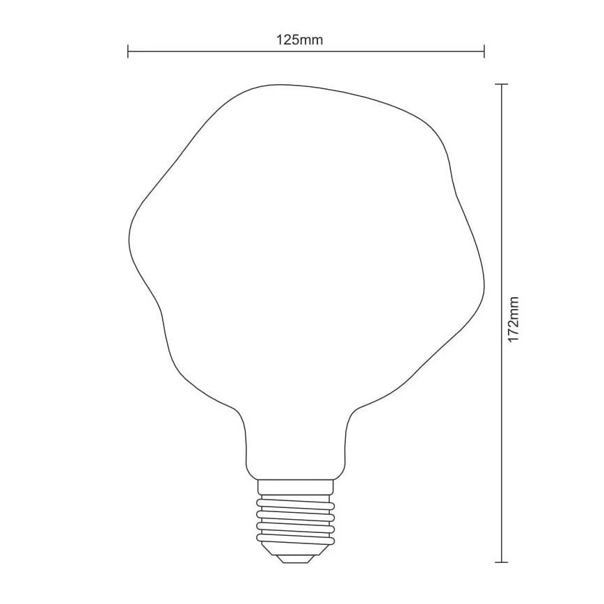 LED Pirn FILAMENT BUMPED SMOKE G125 E27/4W/230V 2000K suitsune