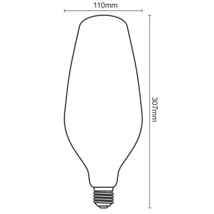 LED Pirn FILAMENT BUMPED VINTAGE BT110 E27/4W/230V 2000K