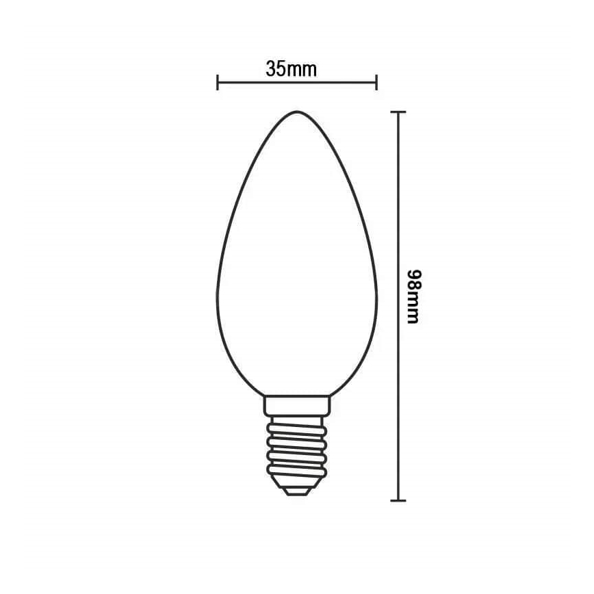 LED Pirn WHITE FILAMENT C35 E14/4,5W/230V 3000K