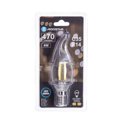 LED-pirn FILAMENT C35 E14/4W/230V 6500K - Aigostar