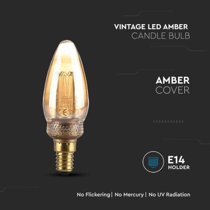 LED Pirn FILAMENT E14/2W/230V 1800K Art Edition