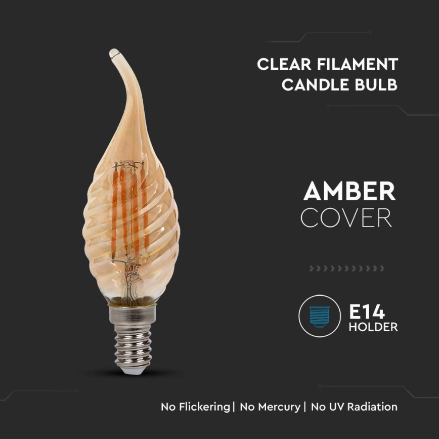 LED Pirn FILAMENT E14/4W/230V 2200K