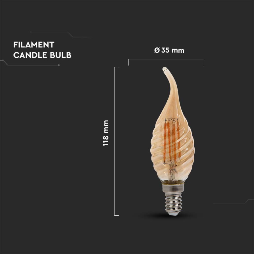 LED Pirn FILAMENT E14/4W/230V 2200K