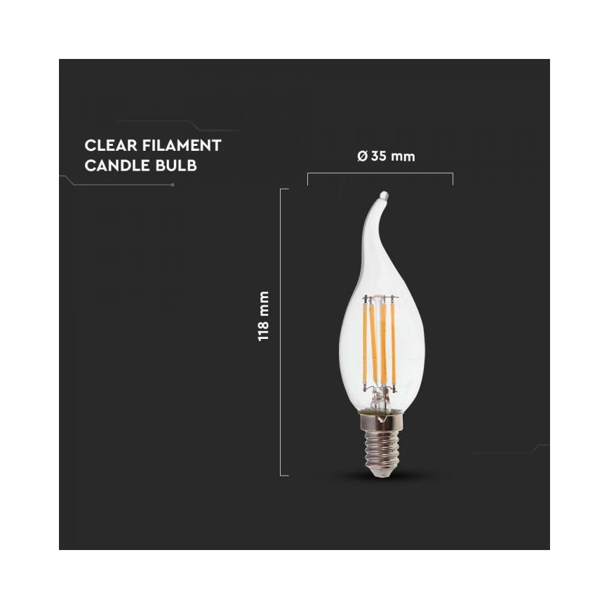 LED-pirn FILAMENT E14/4W/230V 4000K