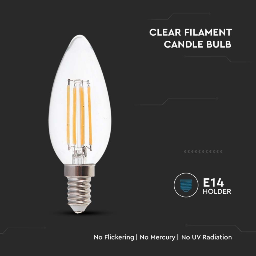 LED Pirn FILAMENT E14/4W/230V 6500K
