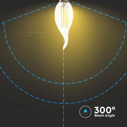 LED Pirn FILAMENT E14/4W/230V 6500K