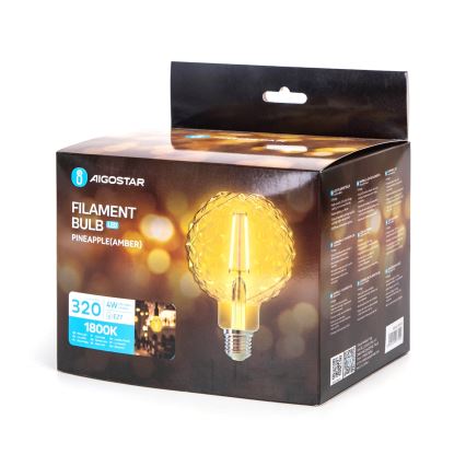 LED Pirn FILAMENT E27/4W/230V 1800K ananass - Aigostar