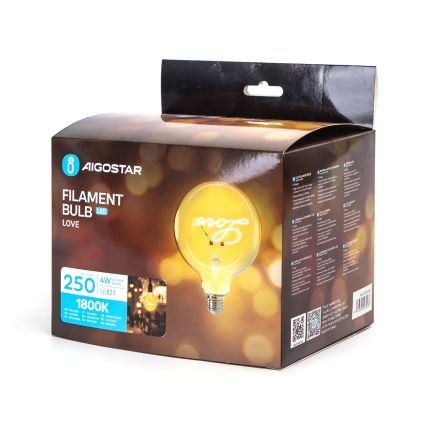 LED Pirn FILAMENT E27/4W/230V 1800K armastus - Aigostar