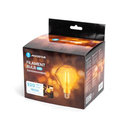 LED Pirn FILAMENT E27/4W/230V 1800K diamant - Aigostar